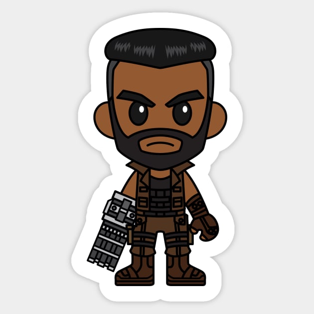 Chibi Barret Wallace Sticker by Chibi Pops